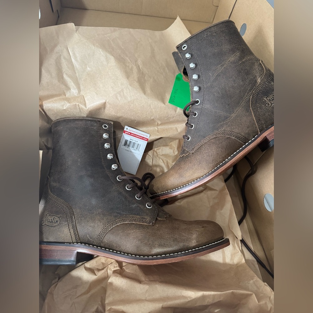 Justin Boots women’s Dark Brown Lace-Up Boots
